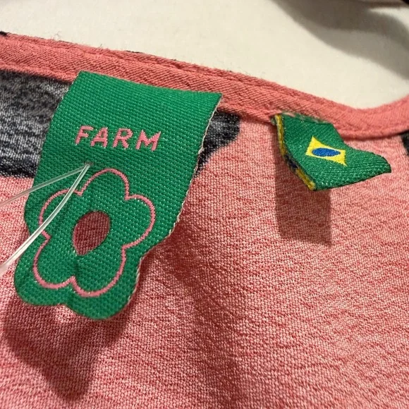 Farm Rio Floral Pink Wrap Maxi Dress P/S - Picture 3 of 4